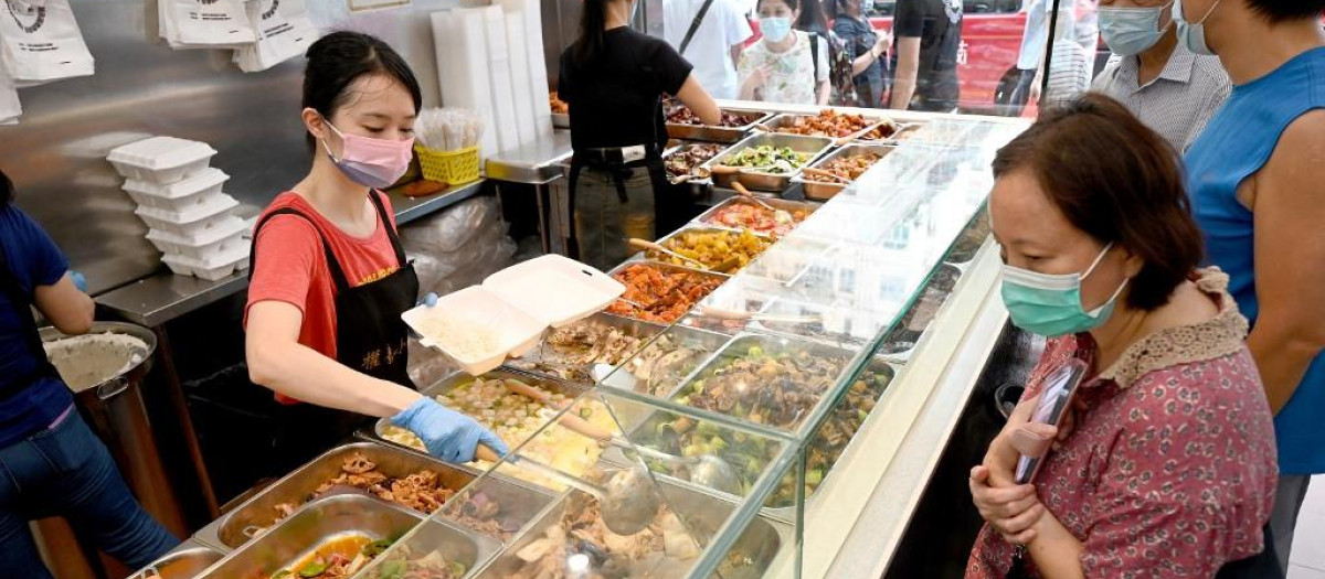 Imagen de un restaurante en Hong Kong.