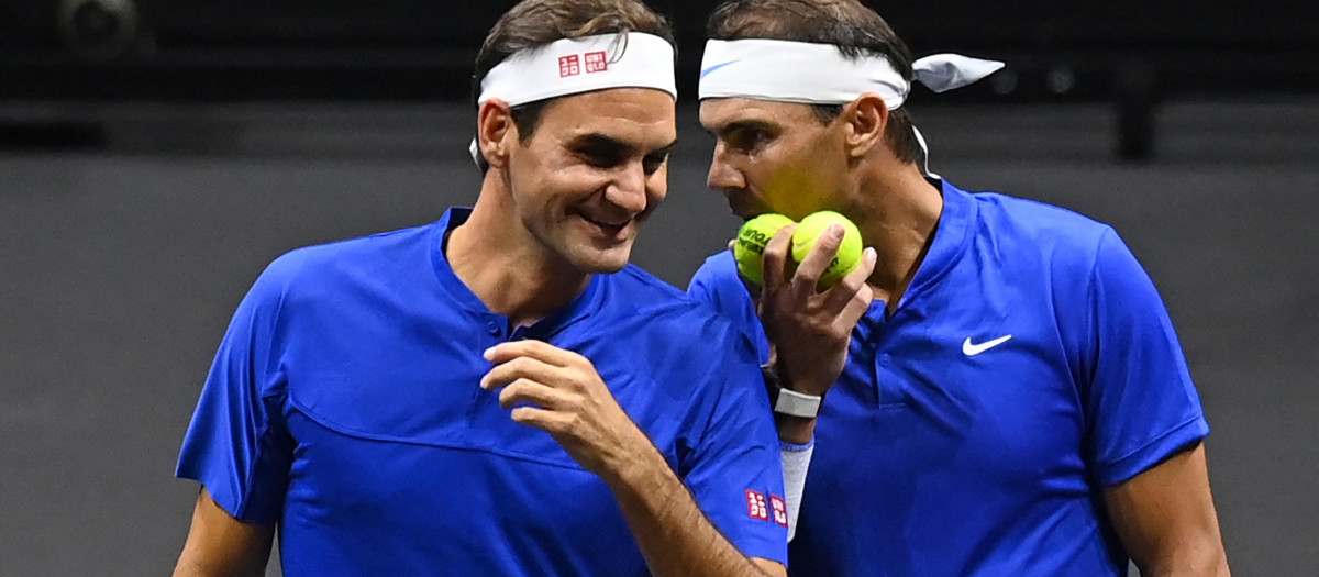 La complicidad entre los dos grandes del tenis, entre Federer y Nadal
