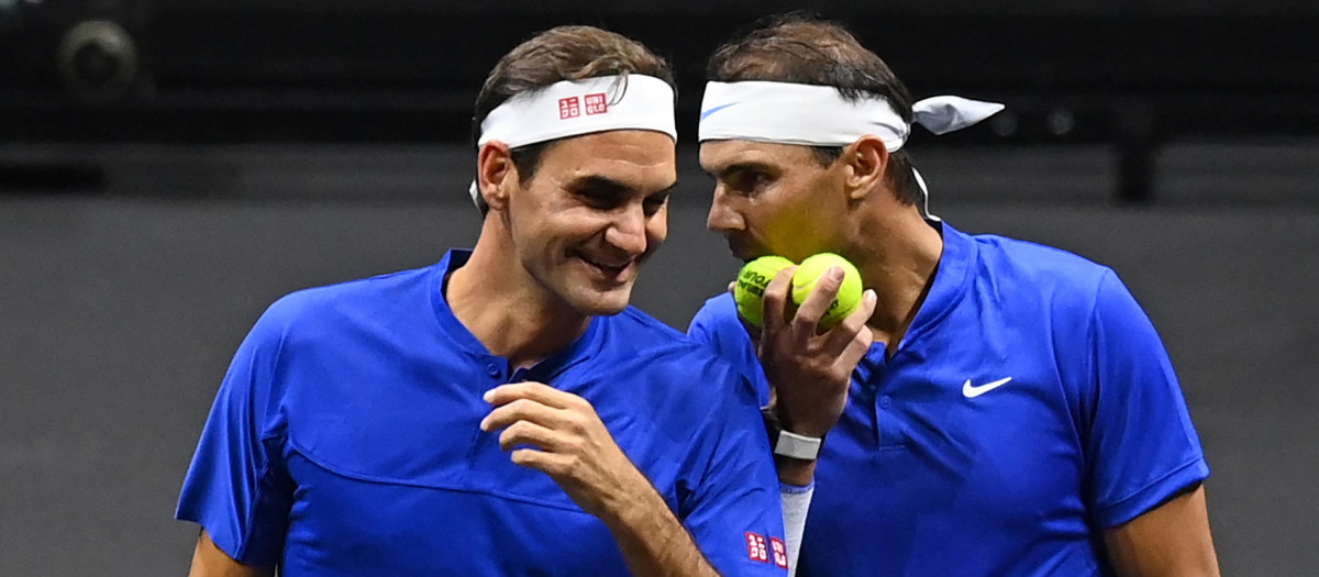 La complicidad entre los dos grandes del tenis, entre Federer y Nadal