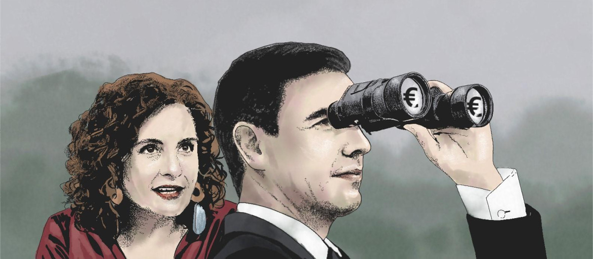 La ministra de Hacienda, María Jesús Montero, y el presidente del Gobierno, Pedro Sánchez, buscan nuevos modos de obtener ingresos.