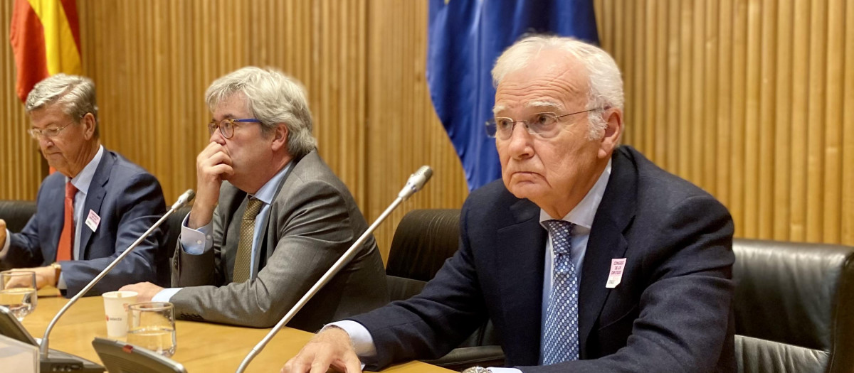 José Manuel Sieira Míguez, durante su intervención en las Jornadas sobre el Estado de Derecho de este lunes en el Congreso de los Diputados