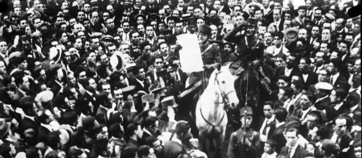 Anuncio del gobierno de Primo de Rivera en 1923 en Madrid
