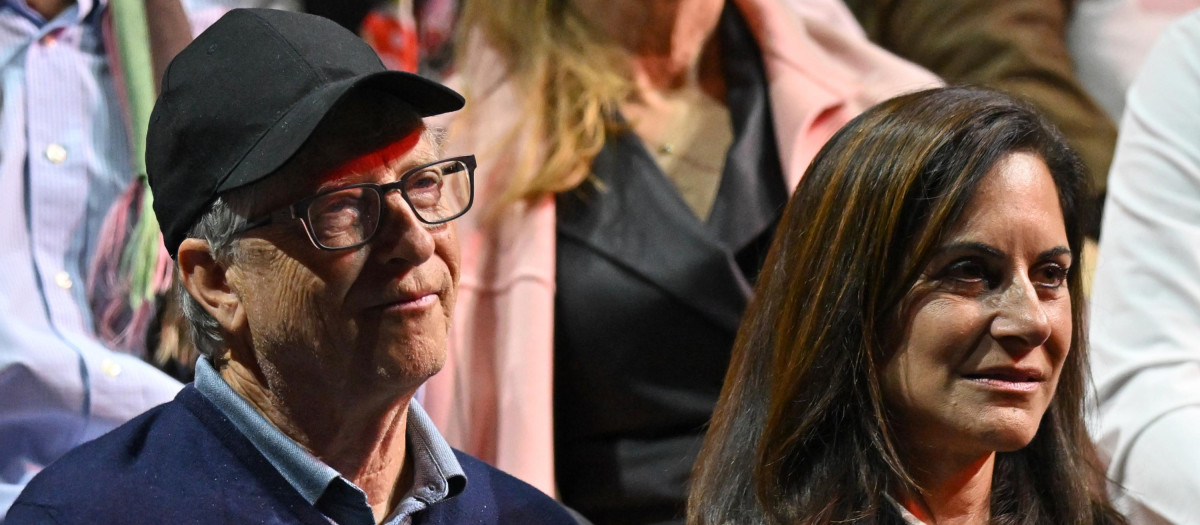 Bill Gates y su exmujer, Melinda Gates, en un partido de tenis de la Laver Cup
