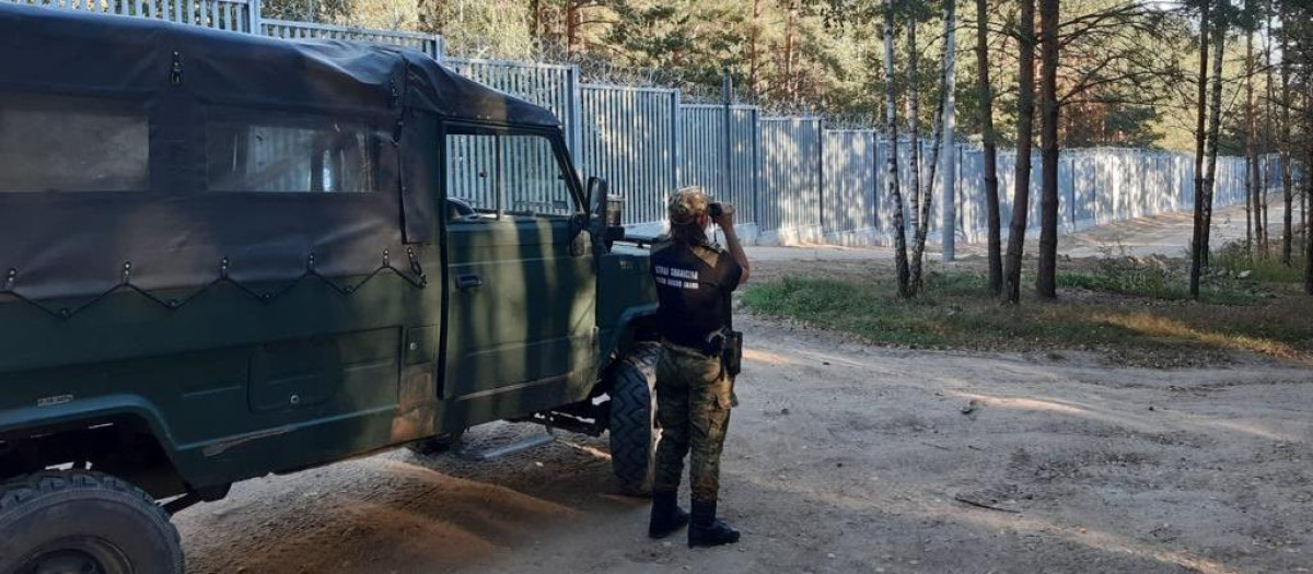 Muro en la frontera de Polonia y Bielorrusia