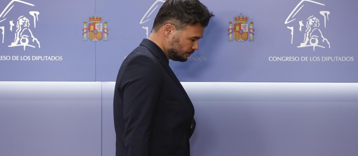 Gabriel Rufián, en el Congreso de los Diputados en mayo de 2022