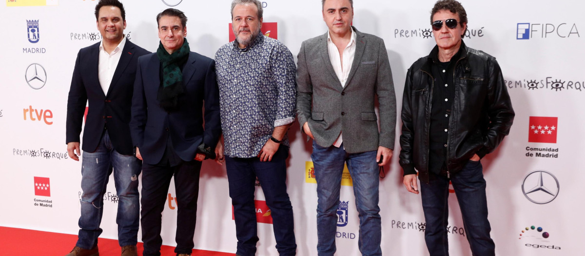 Modestia Aparte at photocall for the 27th annual Jose Maria Forque Awards in Madrid on Saturday, 11 December 2021.