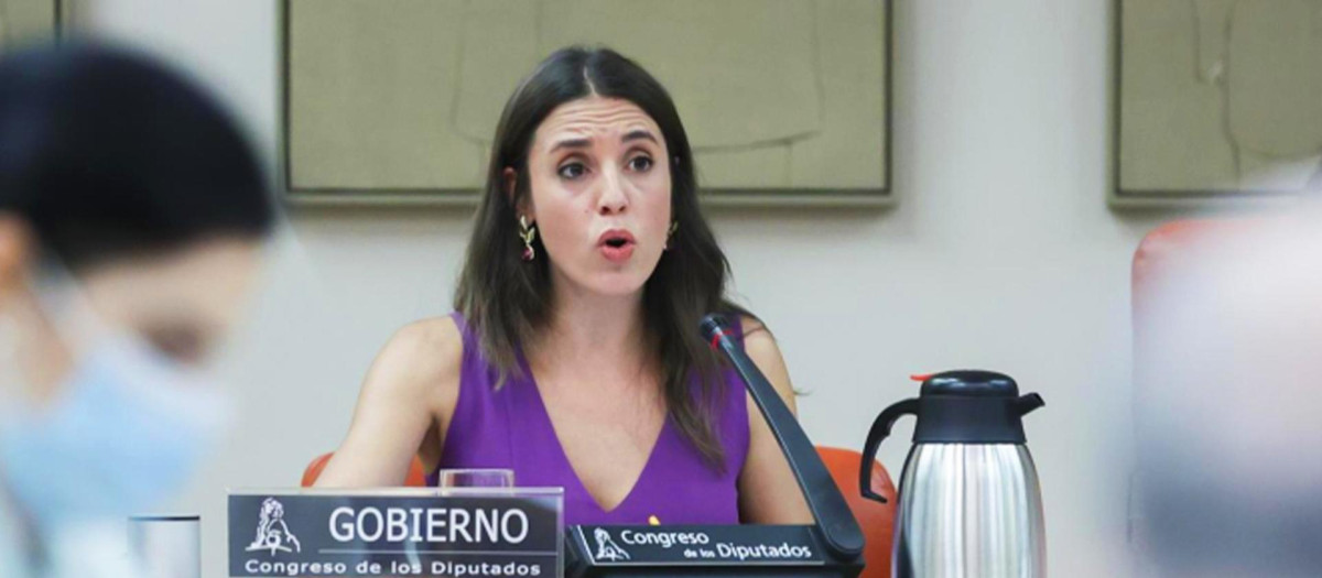Irene Montero, durante una comparecencia en la comisión de Igualdad
