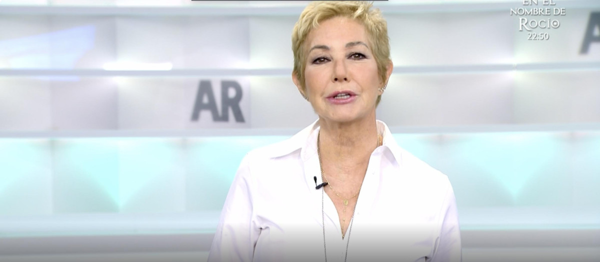 Ana Rosa, esta mañana, en su regreso a la tele
