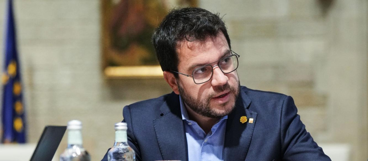 El presidente de la Generalitat, Pere Aragonès