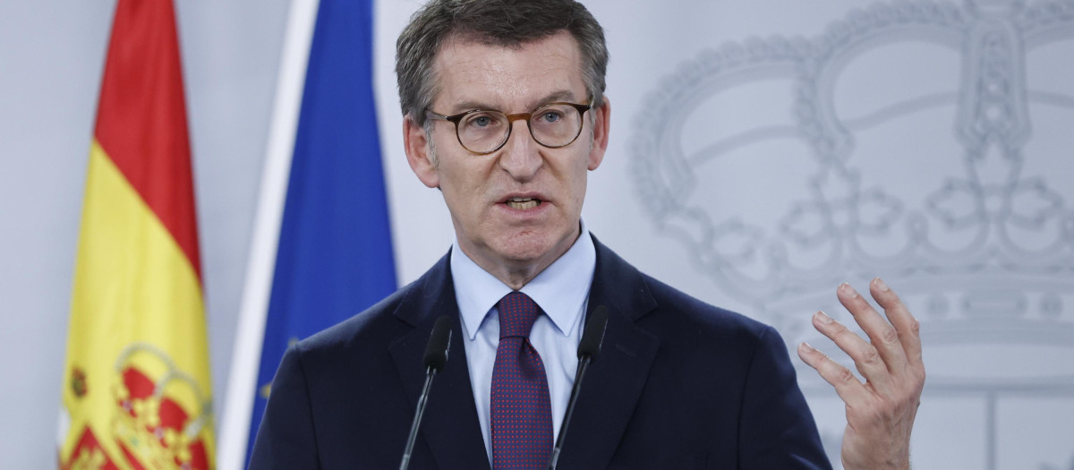 El presidente del Partido Popular, Alberto Núñez Feijóo