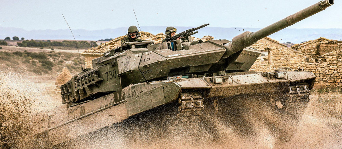 Un Leopard 2E del Ejército de Tierra