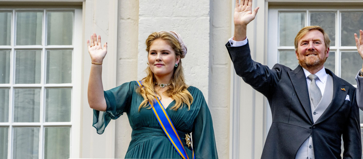 King Willem-Alexander and Princess Amalia during Prinsjesdag 2022 (opening parliamentary year) in The Hague.