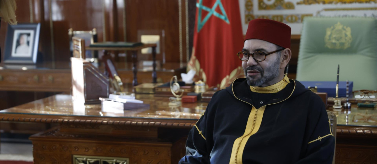 El Rey Mohamed VI de Marruecos, en su despacho