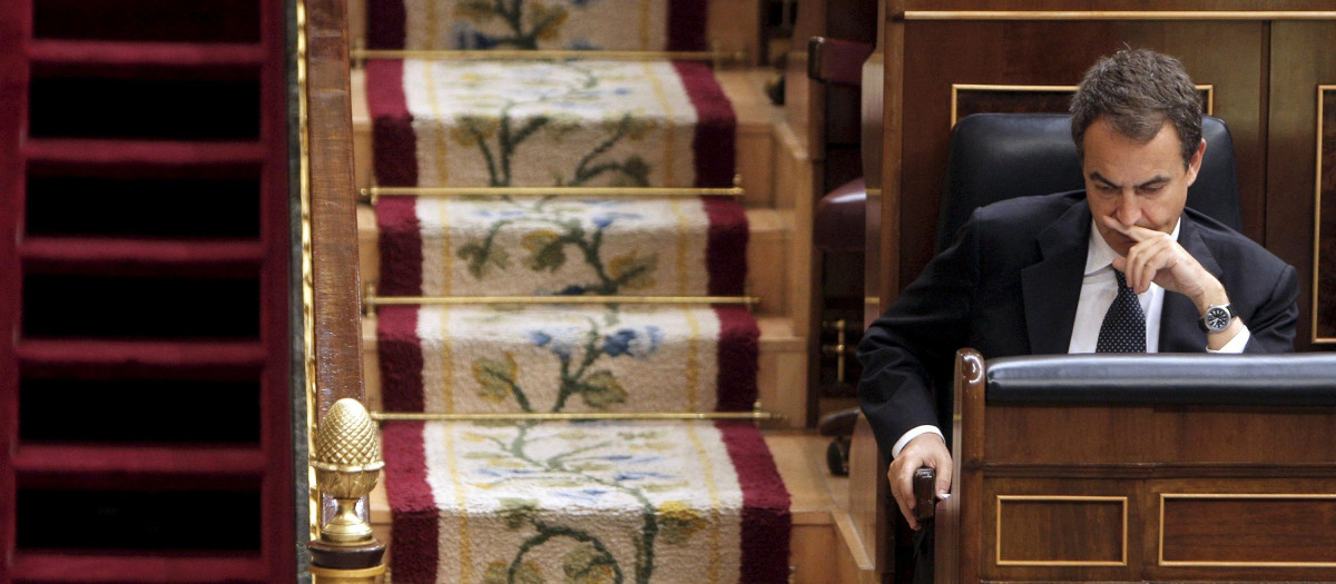 José Luis Rodríguez Zapatero, en el Congreso de los Diputados cuando ejercía de presidente de España