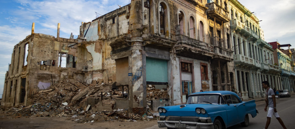 Un edificio en La Habana, Cuba
