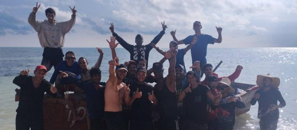 Grupo balseros cubanos