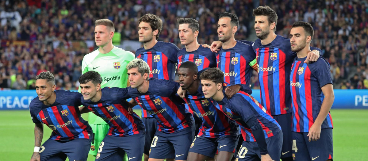 El once del Barcelona en su partido de Champions ante el Inter