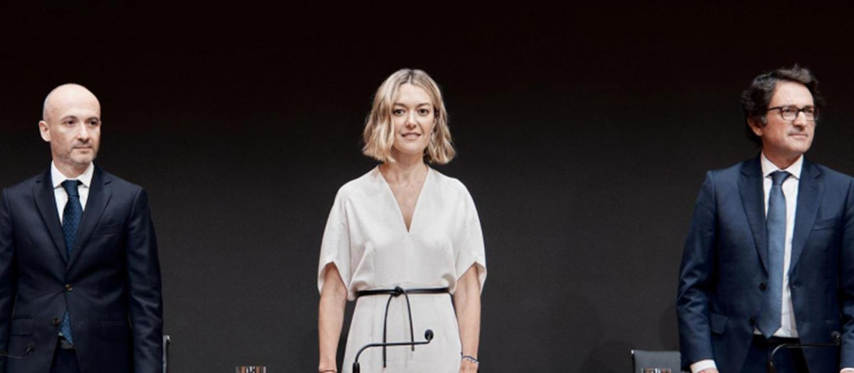 La presidenta de Inditex, Marta Ortega y el consejero Oscar García Maceiras