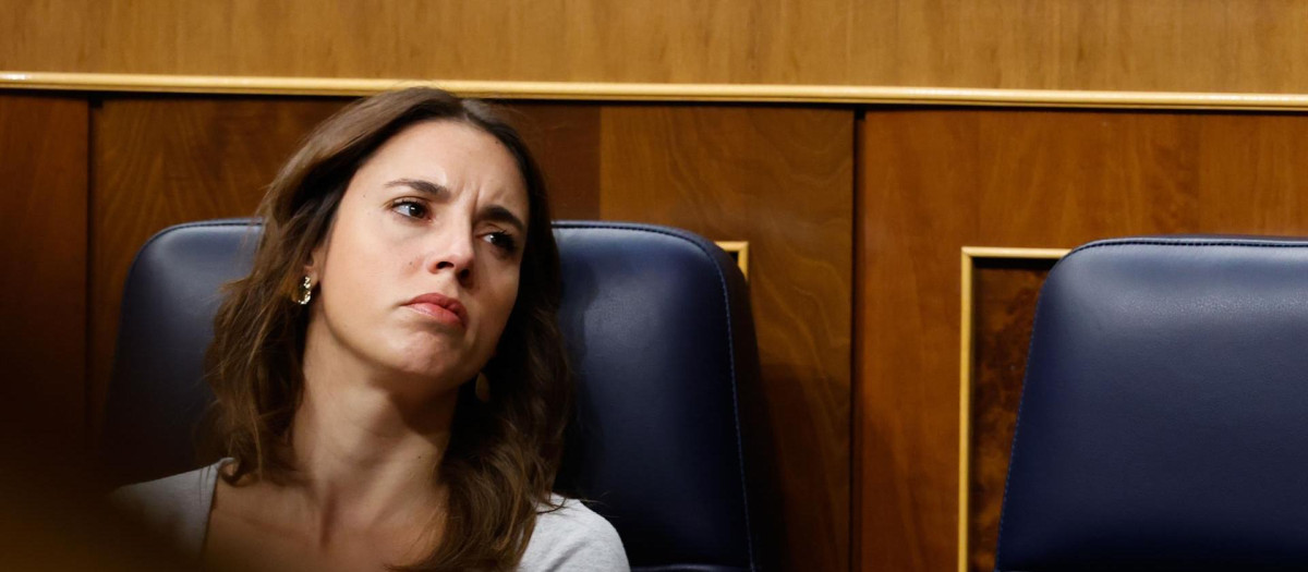 La ministra de Igualdad, Irene Montero, en el Congreso