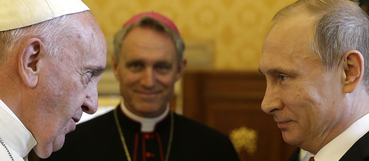 El Papa Francisco con Vladimir Putin