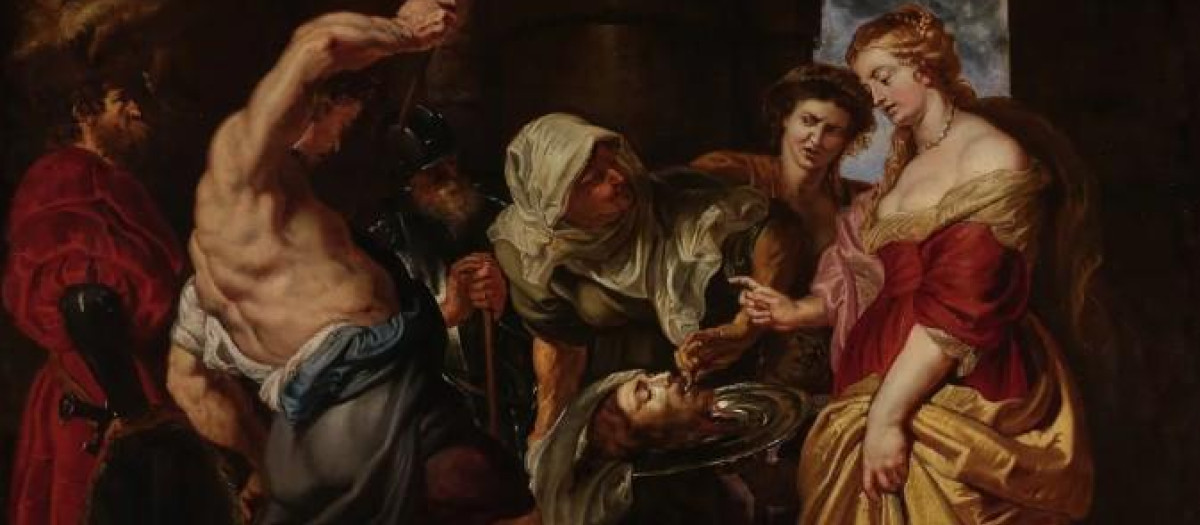 Salomé se presenta con la cabeza cortada de San Juan Bautista