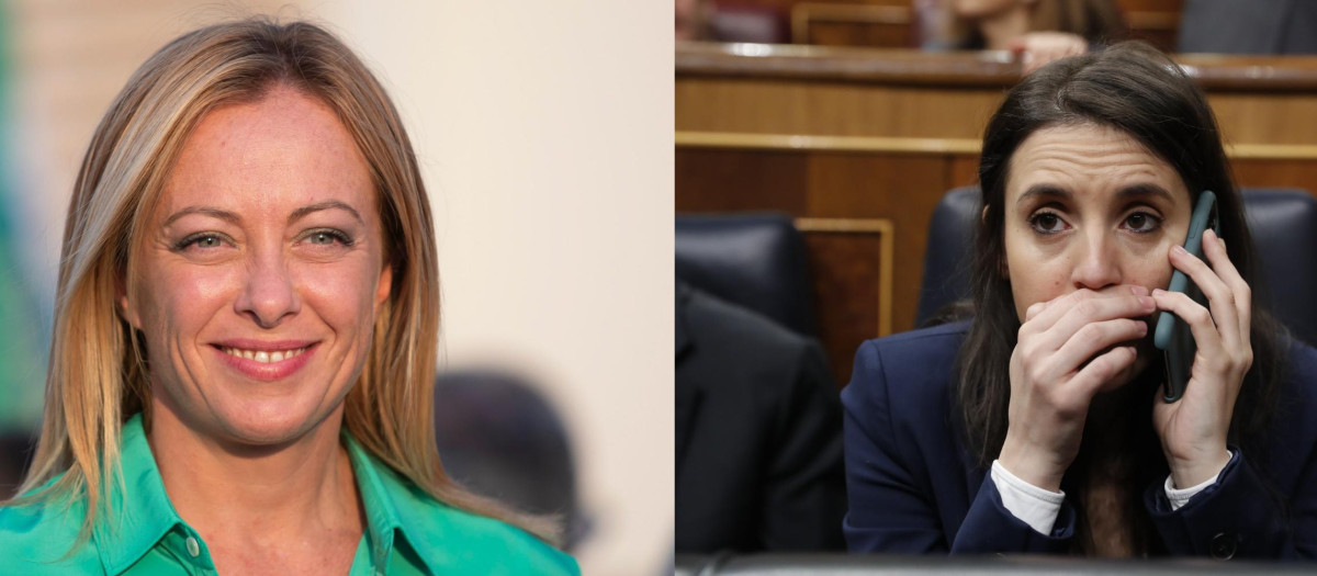Giorgia Meloni e Irene Montero