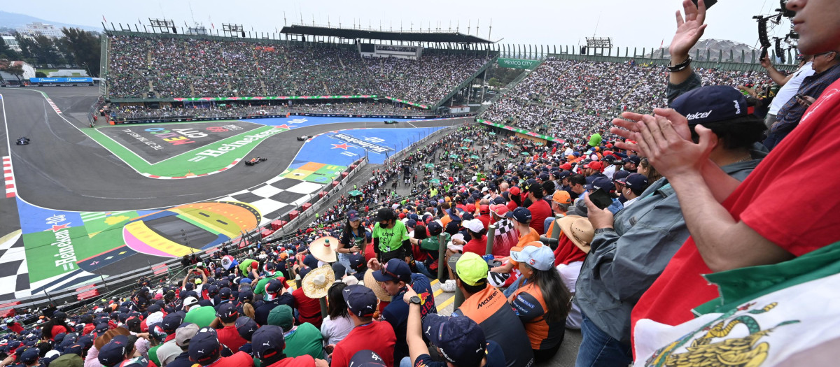 Los aficionados disfrutaron del podio de su paisano Pérez, aunque no pudieron verle cruzar la meta como primero.