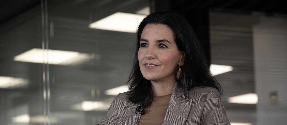 Rocío Monasterio, durante la entrevista con El Debate