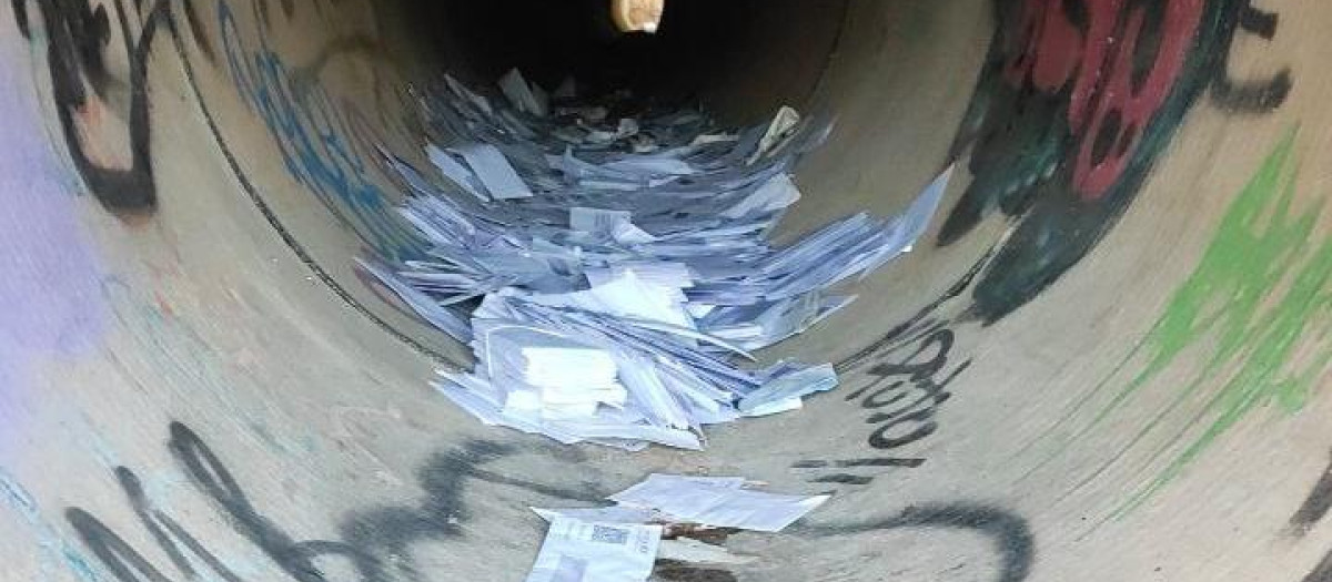 Cartas encontradas en tuberías de Palma.
