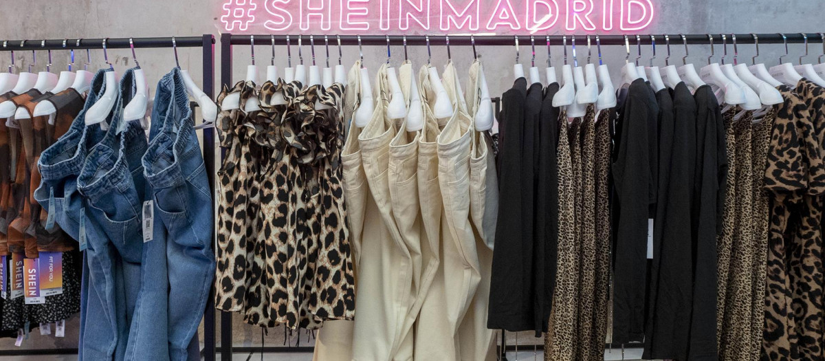 Imagen de la tienda que Shein abrió en Madrid en junio para ofrecer, además de la compra digital, una experiencia de compra física.