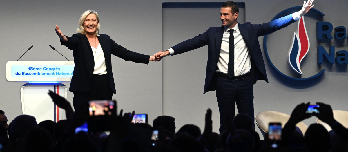 Marine Le Pen y Jordan Bardella