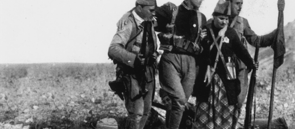 Imagen de soldados españoles durante la guerra colonial de Marruecos