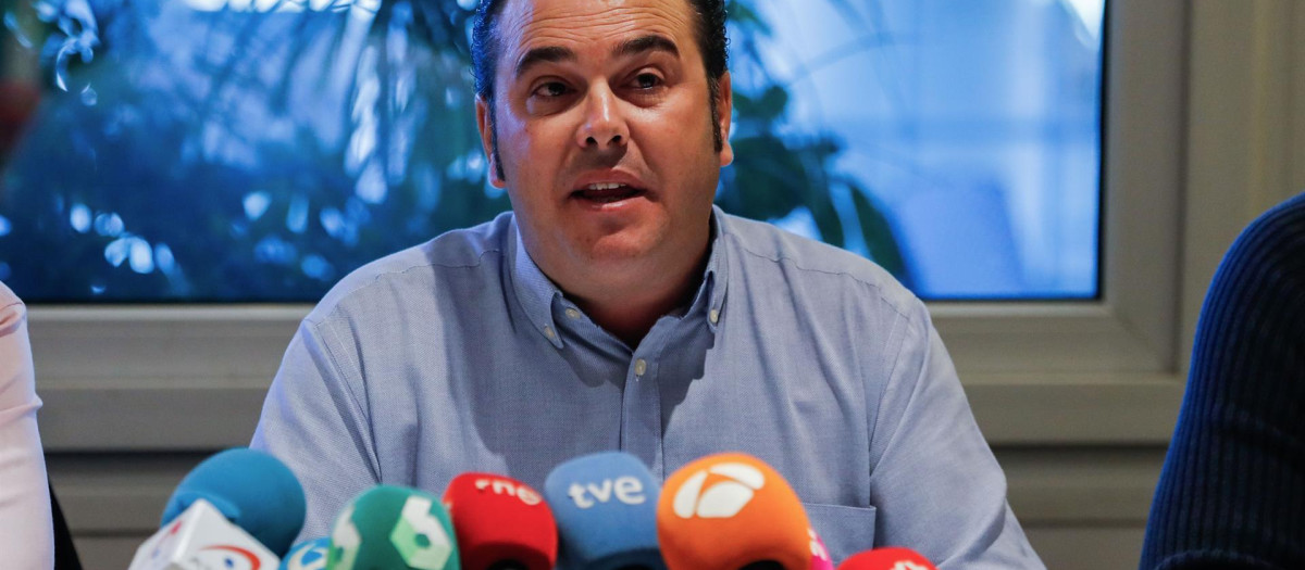 El presidente de la Plataforma Nacional para la Defensa del Transporte, Manuel Hernández.