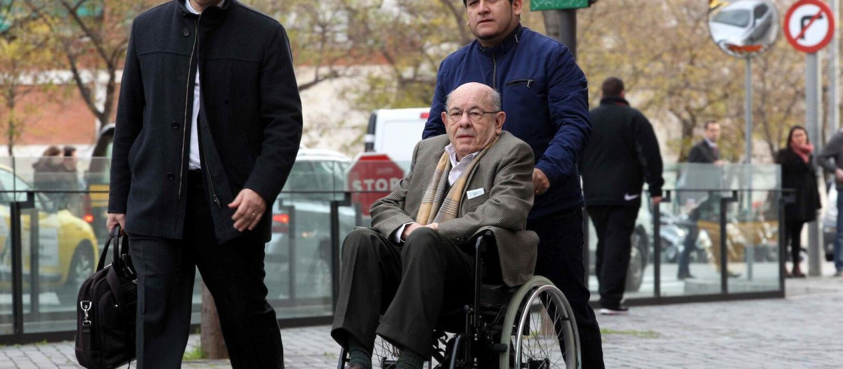 Félix Millet, expresidente del Palau de la Música, a su llegada al juicio por el que fue condenado