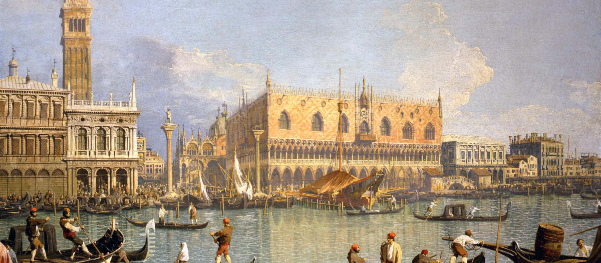 Una vista del siglo xviii de Venecia por Canaletto