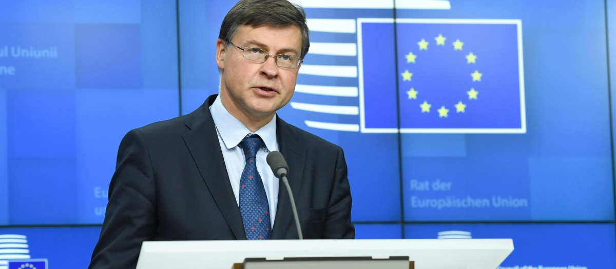 El vicepresidente económico de la Comisión Europea, Valdis Dombrovskis.