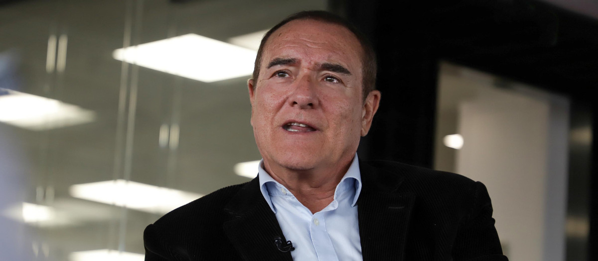 Antonio Jiménez, en un momento de la entrevista en El Debate