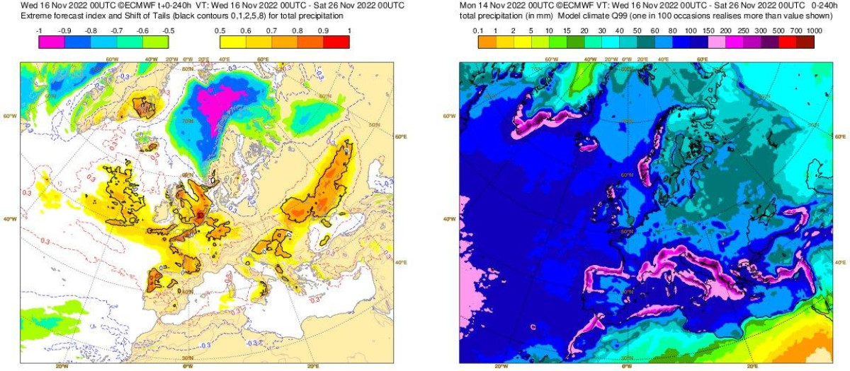 Podrían acumularse cantidades inusualmente altas de precipitaciones