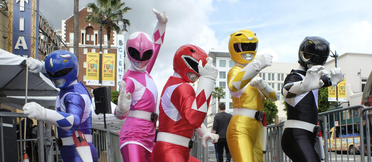 Power Rangers en el Paseo de la Fama de Hollywood (California)