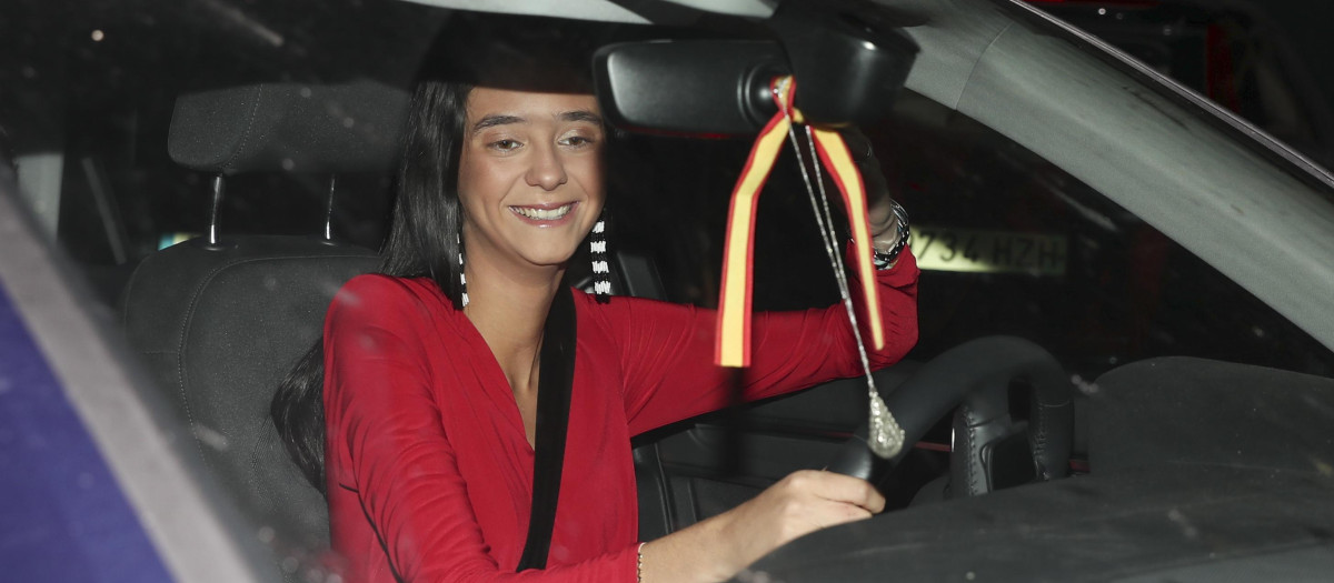 Victoria Federica de Marichalar arriving at the Amina and Luis Martinez de Irujo coming-out party in Madrid on Saturday, 07 September 2019.