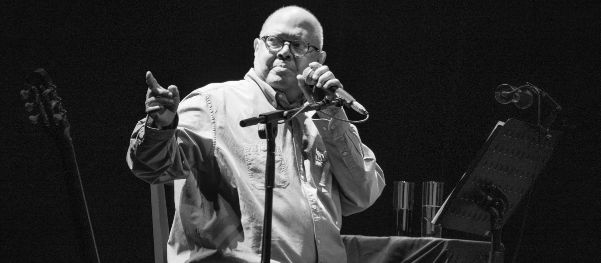 El cantautor cubano Pablo Milanés durante un concierto en Madrid en 2021