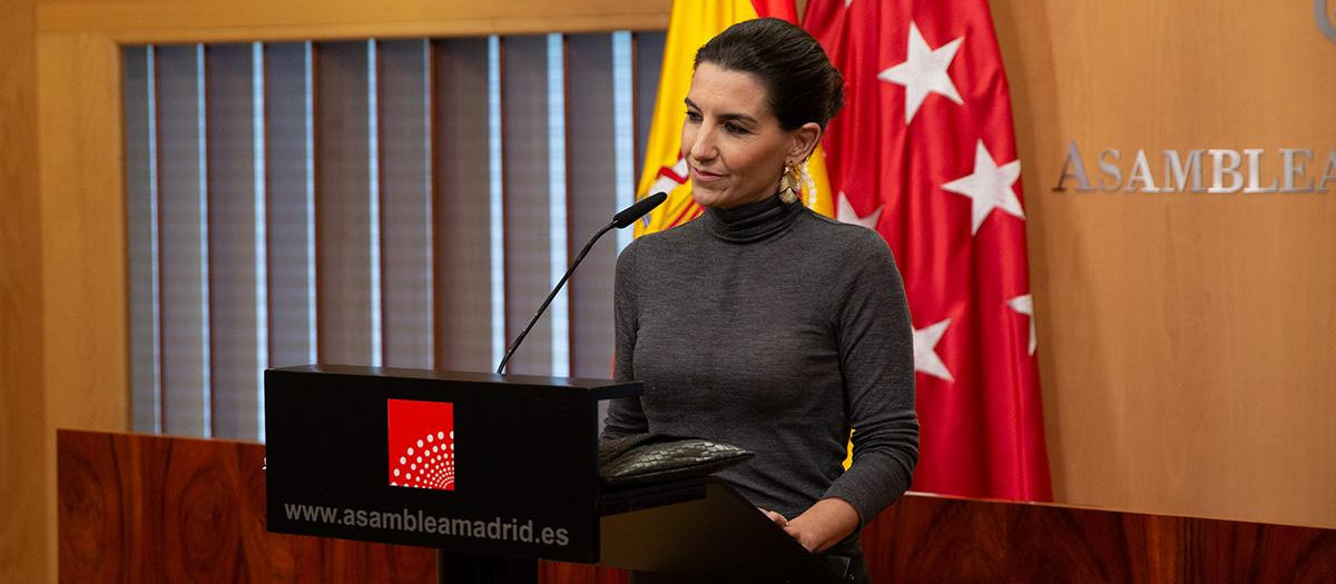 Rocío Monasterio, en rueda de prensa tras la Junta de Portavoces de la Asamblea de Madrid