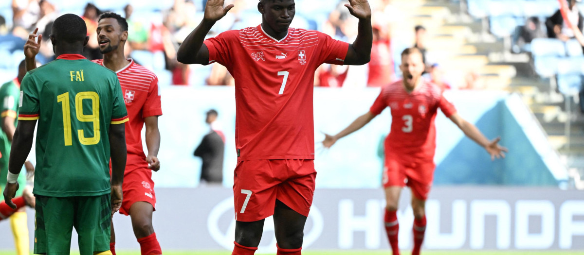 Embolo no celebró su gol ante Camerún