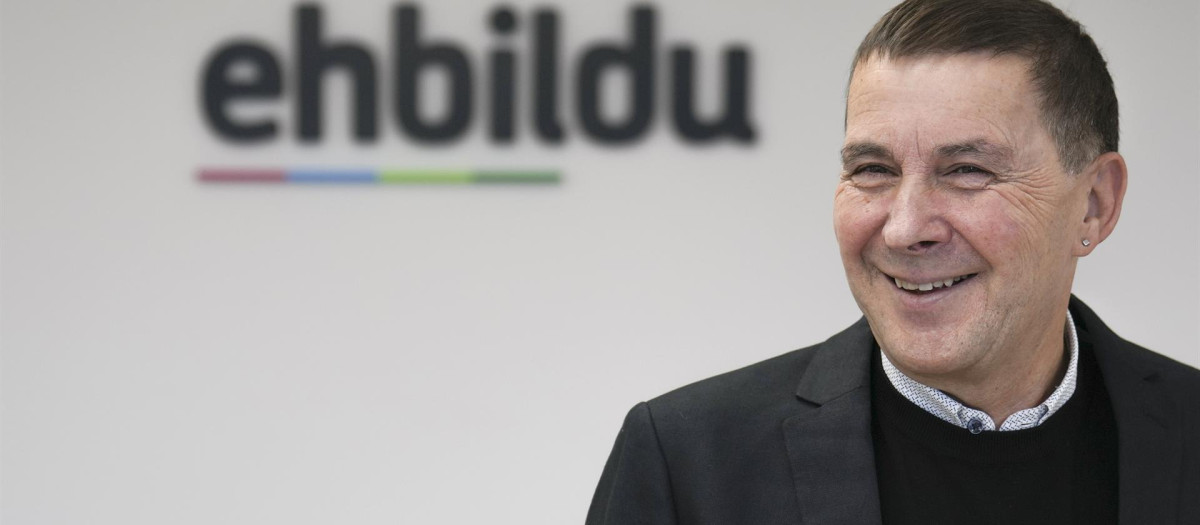 Otegi retrata a Sánchez y le recuerda que su Gobierno se mantiene por los que quieren «marcharse de España»