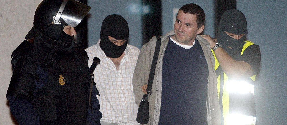 El coordinador general de EH Bildu, Arnaldo Otegi, el día de su detención en 2009