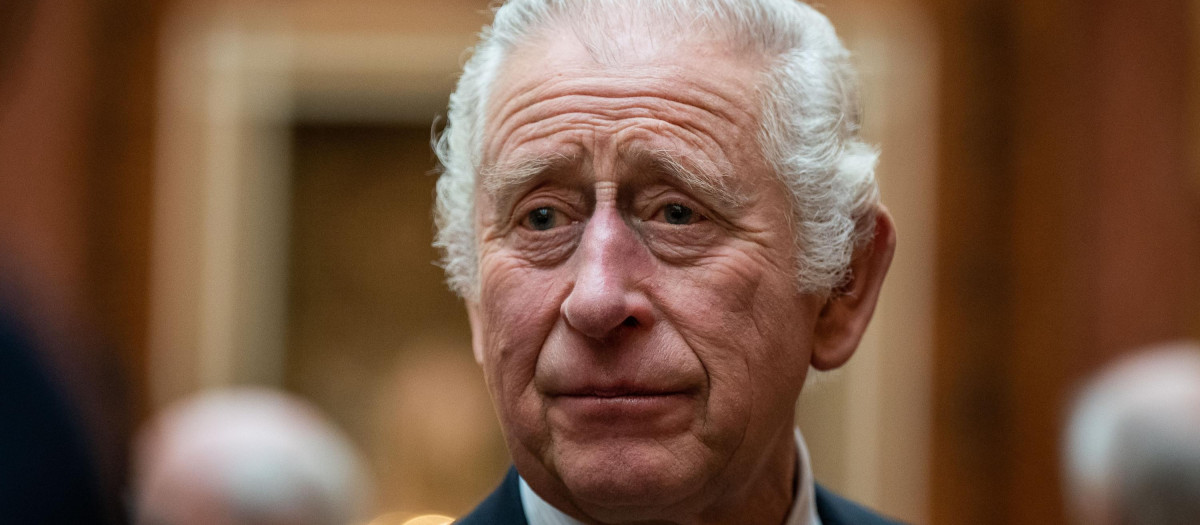 King Charles III during a luncheon for Members of the Order of Merit at BuckinghamPalace, London.