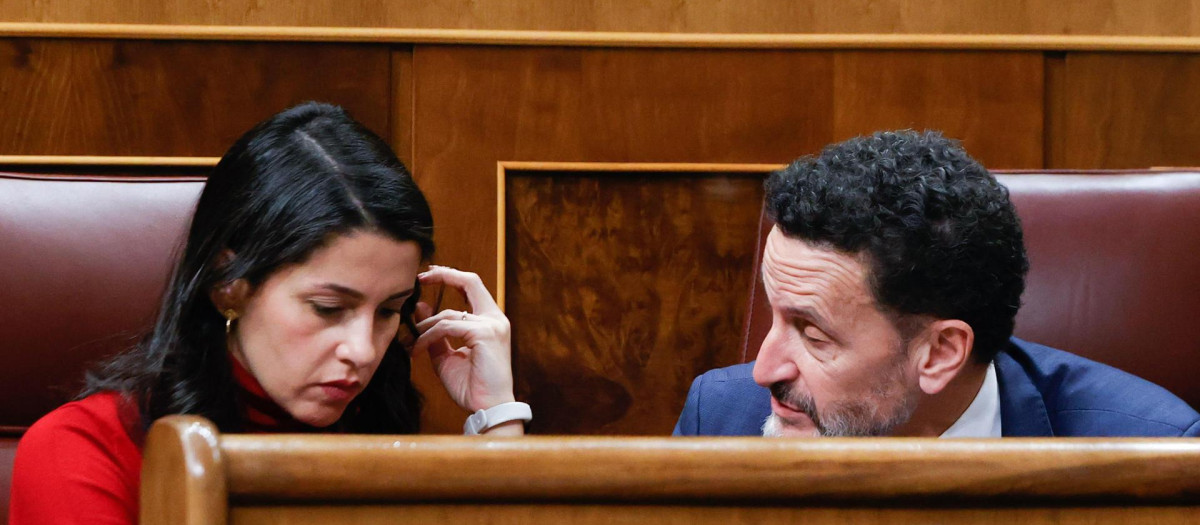 Inés Arrimadas y Edmundo Bal, el pasado jueves 1 de diciembre en el Congreso