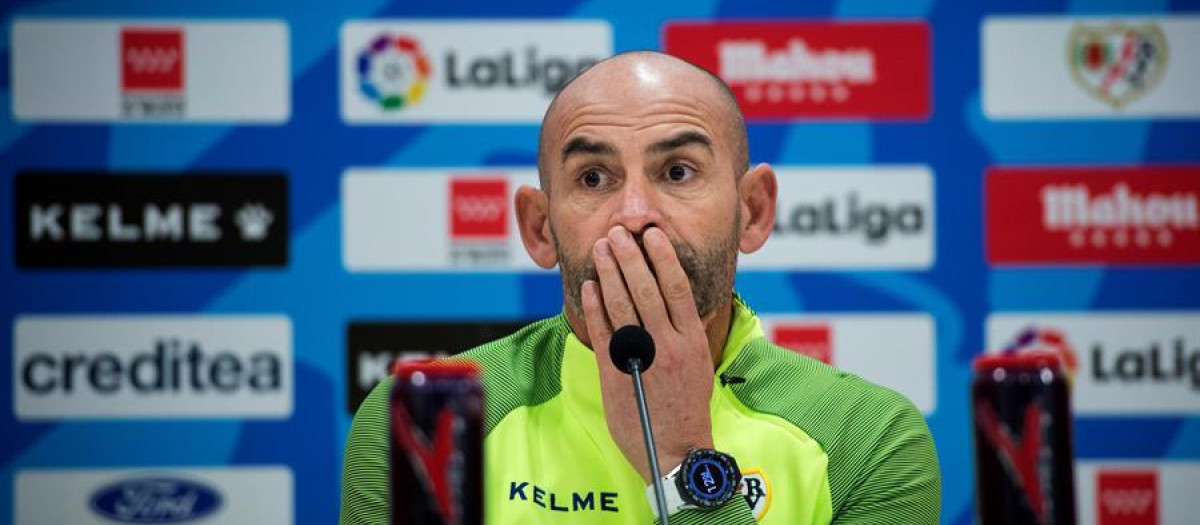 Paco Jémez, en su etapa de entrenador del Rayo Vallecano
