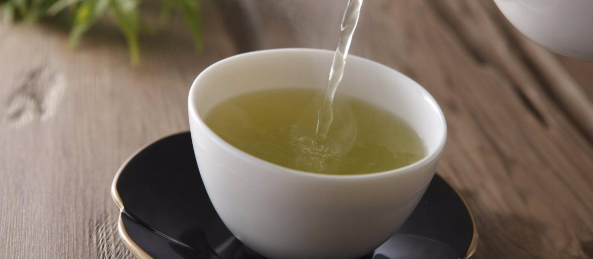 Taza de té verde