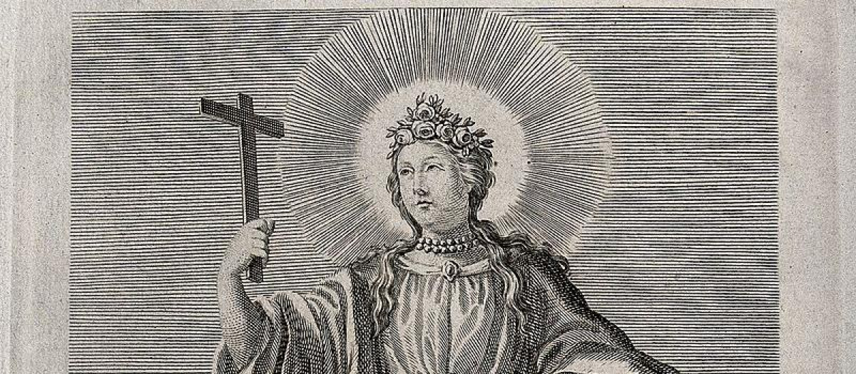 Grabado de santa Leocadia